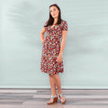 Moshiki kurzärmliges Jerseykleid Rückenausschnitt Tunica Bio-Baumwolle