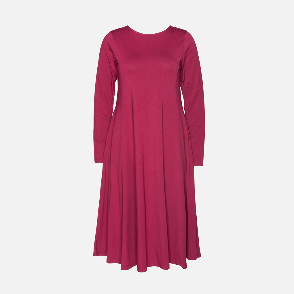 Moshiki lässiges Basic Longsleeve Kleid