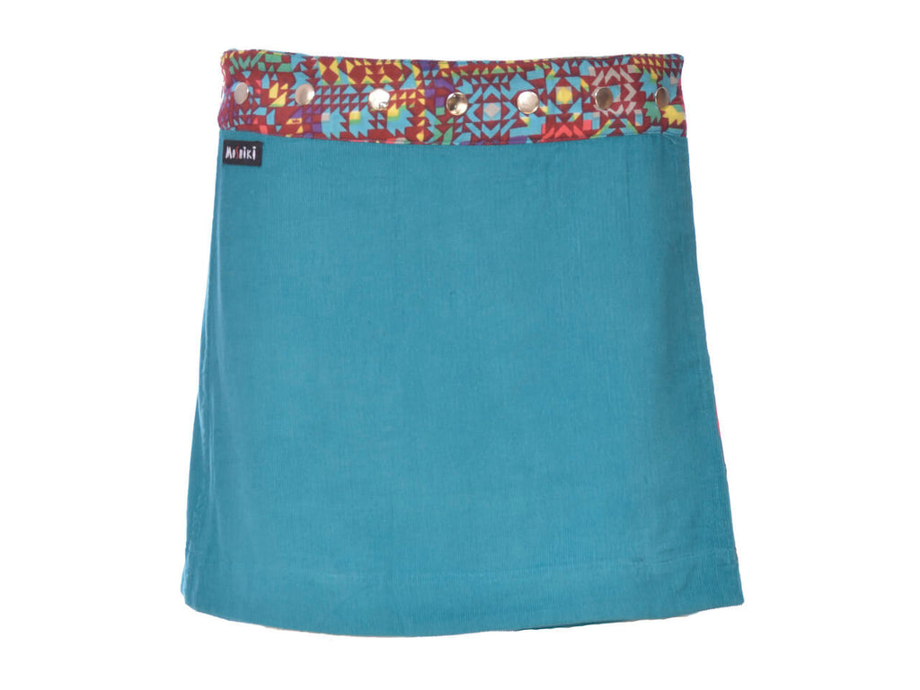 Moshiki Bread Cord kurzer Wickelrock wendbar Minirock bunte Motive