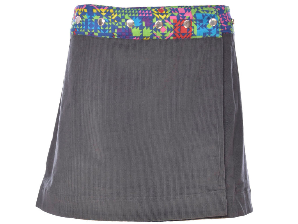 Moshiki Bread Cord kurzer Wickelrock wendbar Minirock bunte Motive