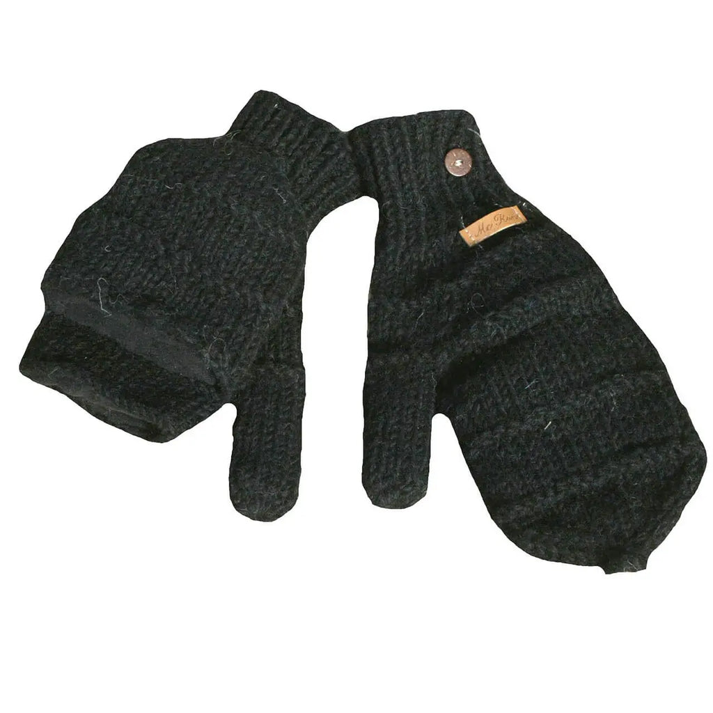 Wollstrick Klapphandschuhe Vivien – Praktisch & Warm