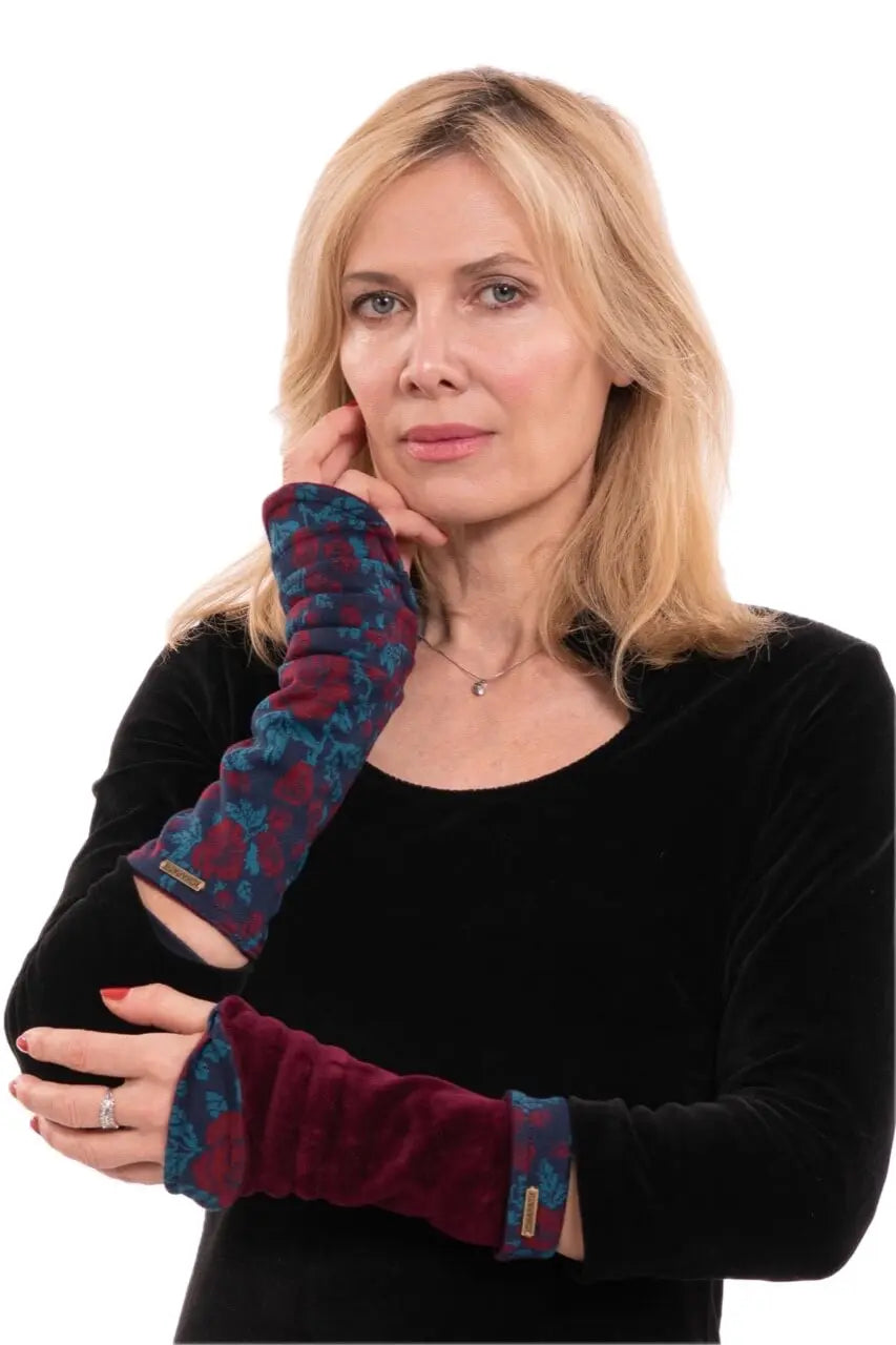 Chapati design Stulpen Jaquard-Samt Bio-Baumwolle