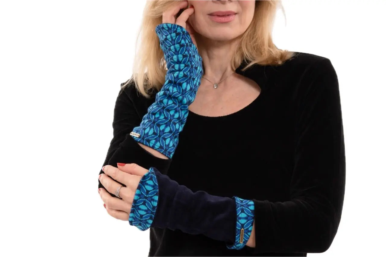 Chapati design Stulpen Jaquard-Samt Bio-Baumwolle