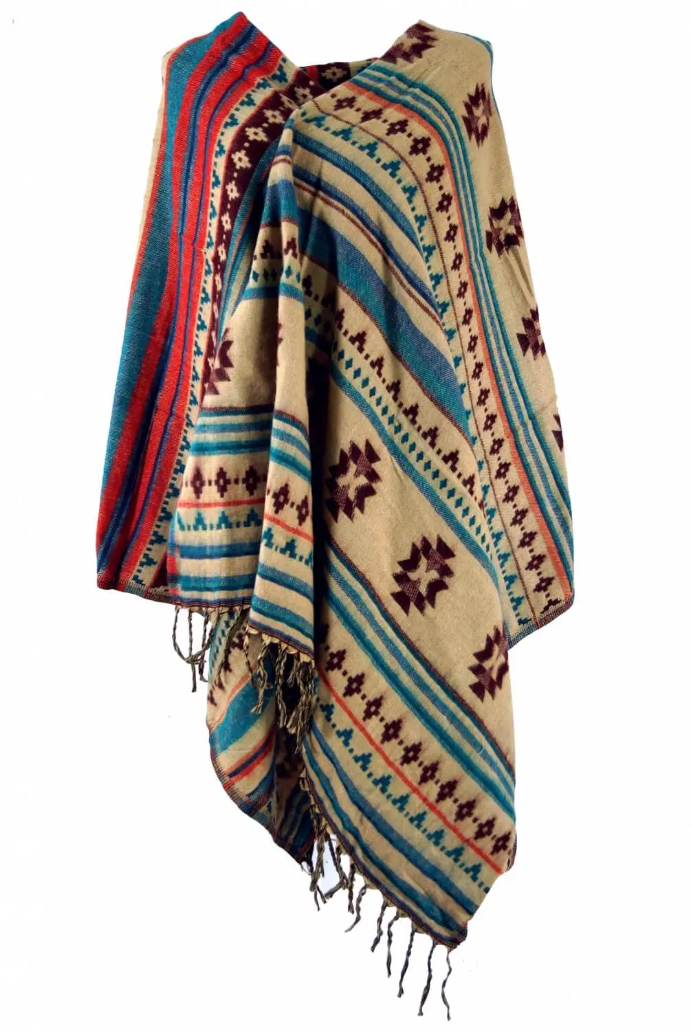 Pashmina Schal Maya Muster Bordeaux