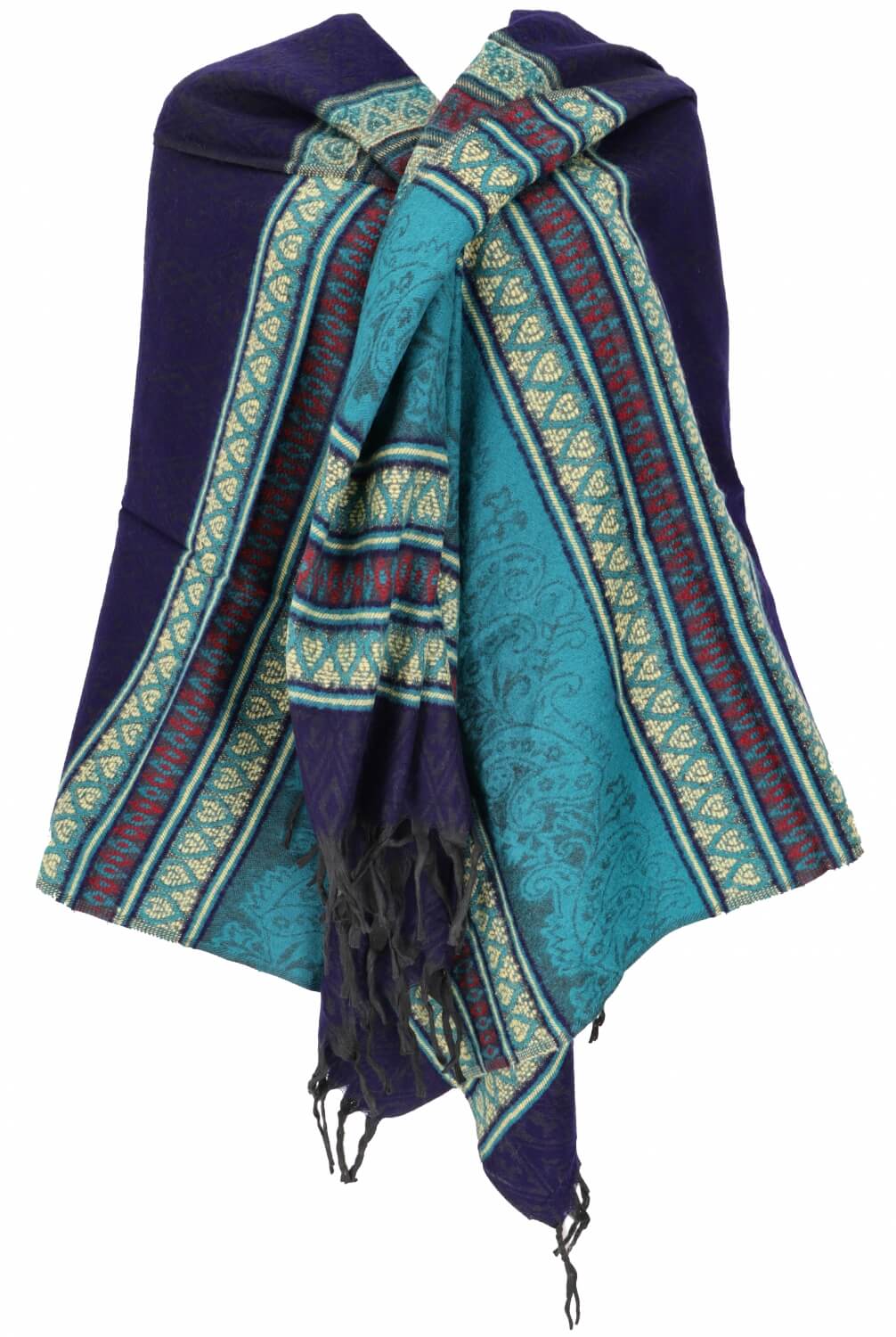 Pashmina Schal Plaid Grün Blau
