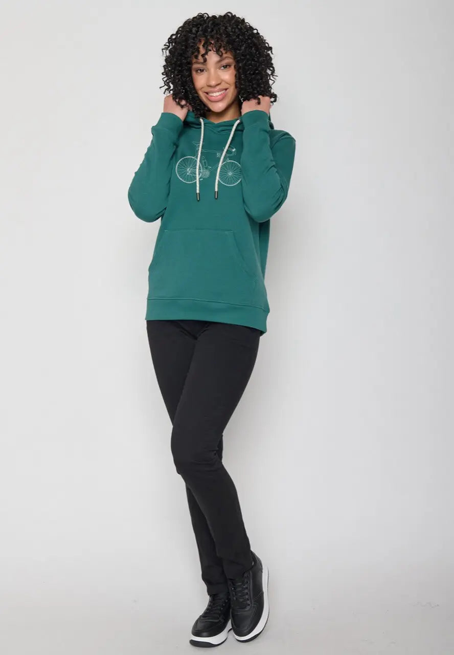 Greenbomb Kapuzen-Sweater Bike-Classic Chipper Grün Rennrad