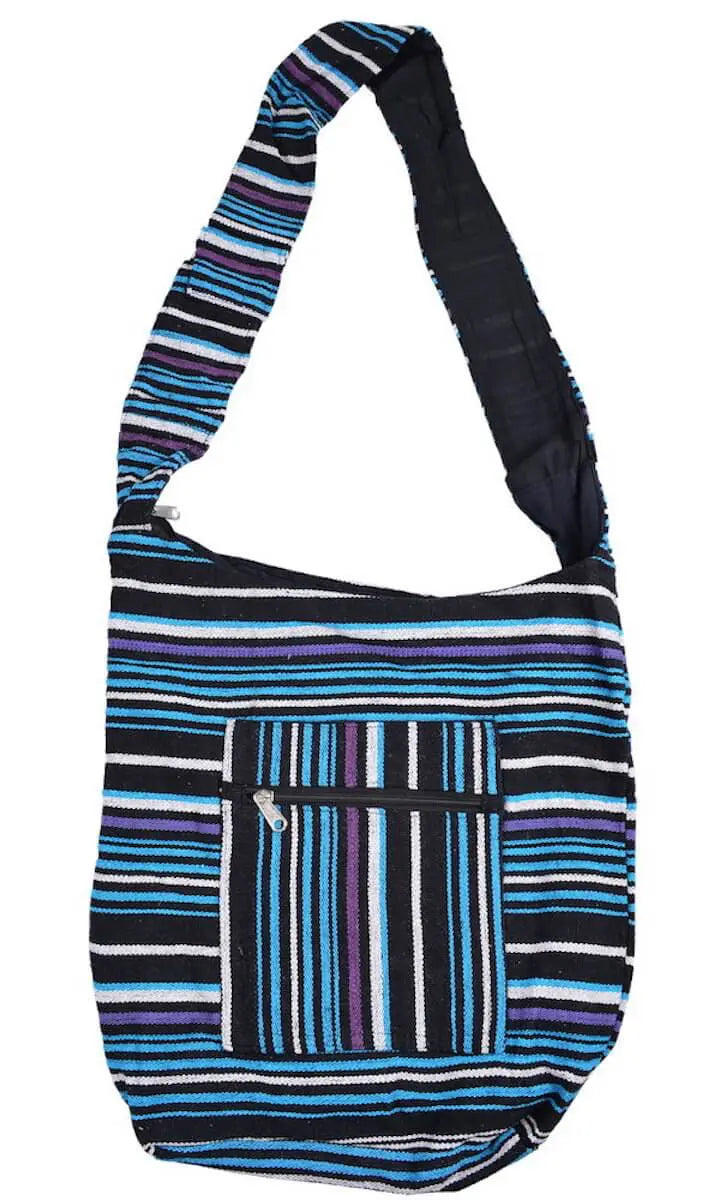Bunte Ethno-Schultertasche gestreift Goa Beutel