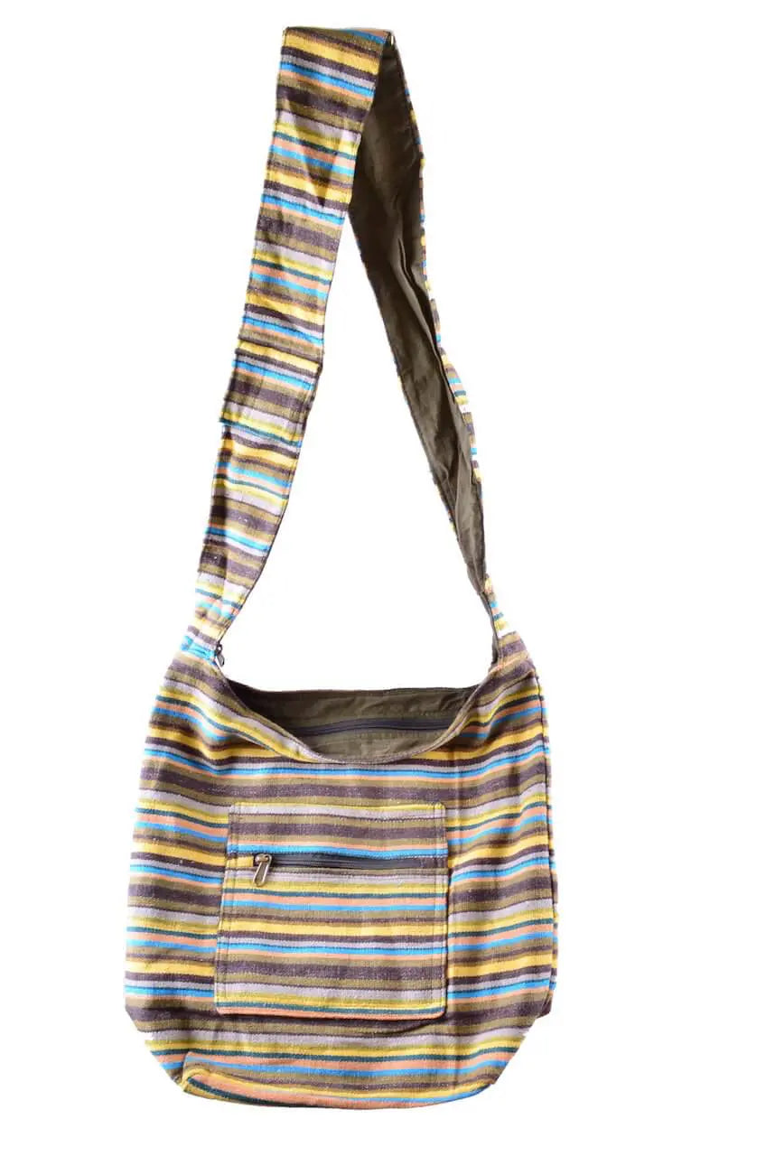 Bunte Ethno-Schultertasche gestreift Goa Beutel