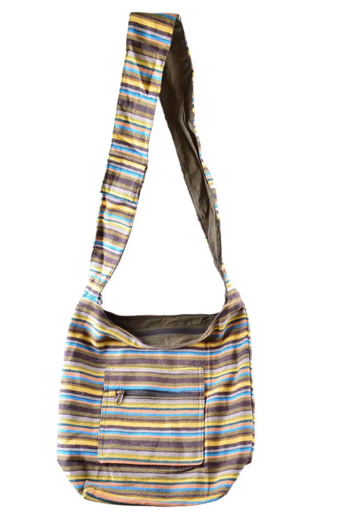 Bunte Ethno-Schultertasche gestreift Goa Beutel