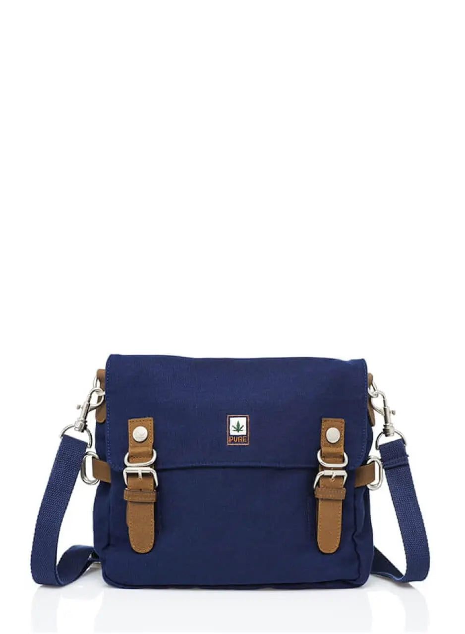 Hanf Tasche Lederbeschläge PURE Hanfzeichen