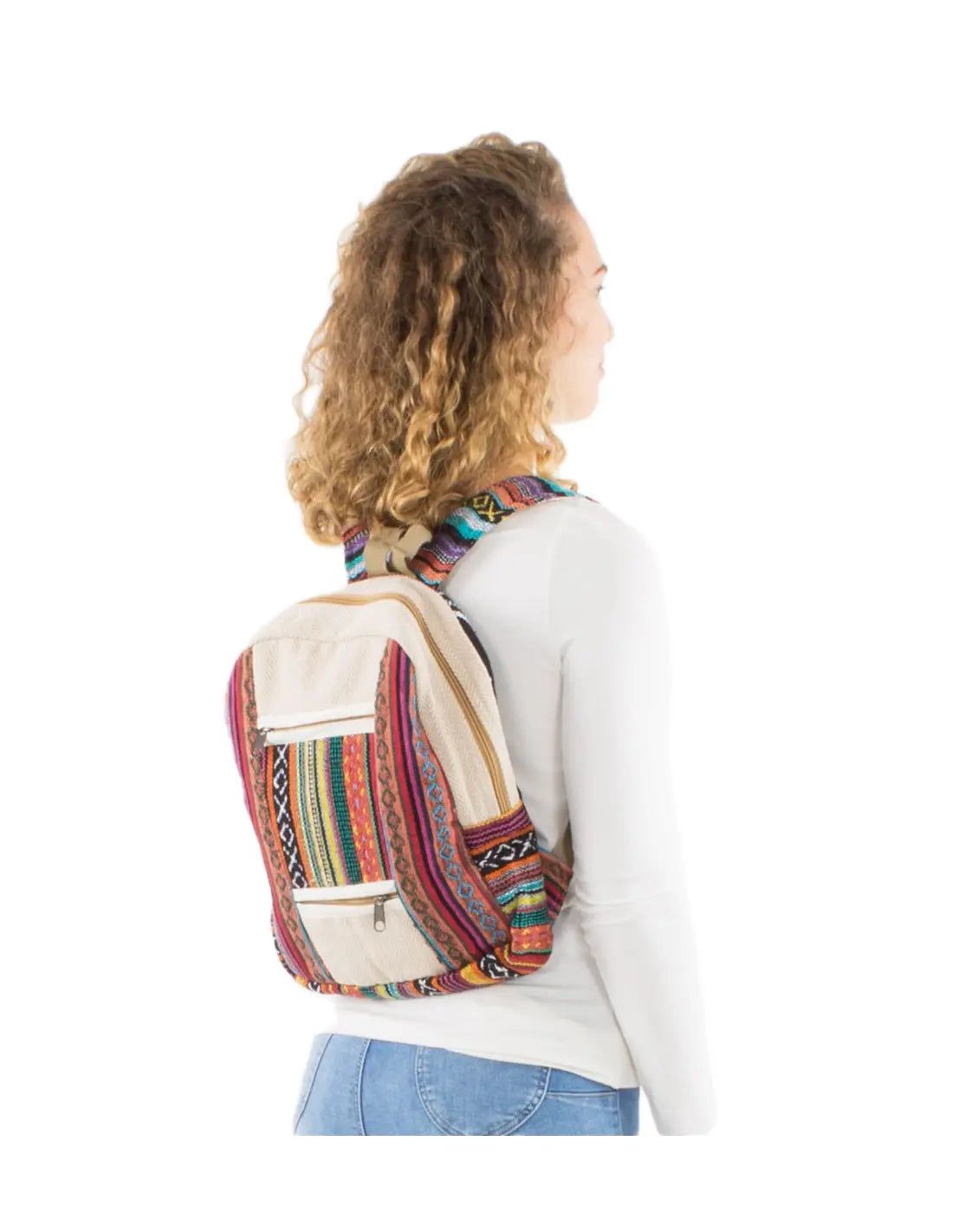Coline kleiner Baumwollrucksack mit Ethno-Muster Praktisch & stilvoll