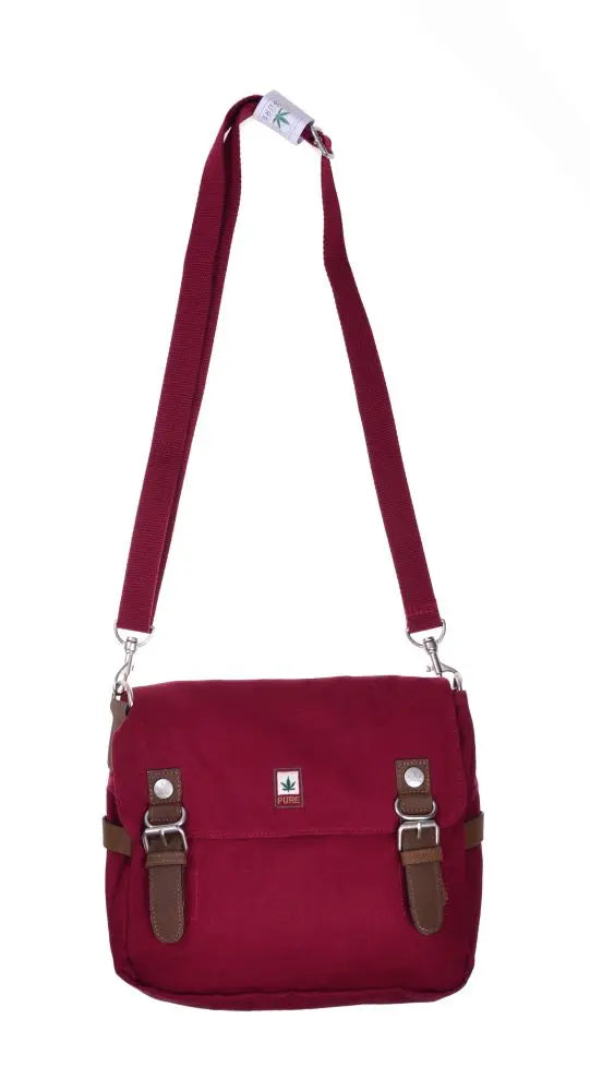 Hanf Tasche Lederbeschläge PURE Hanfzeichen