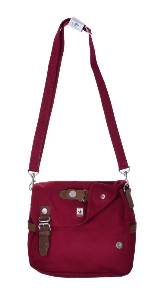 Hanf Tasche Lederbeschläge PURE Hanfzeichen