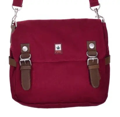 Hanf Tasche Lederbeschläge PURE Hanfzeichen