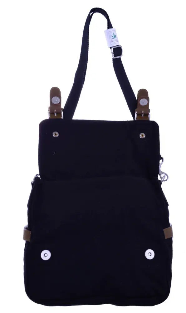 Hanf Tasche Lederbeschläge PURE Hanfzeichen