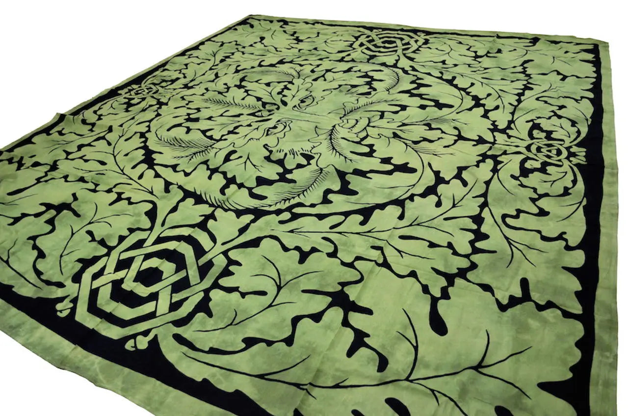 Keltische Tagesdecke Grüner Mann 200x235cm Wandbehang & Dekotuch