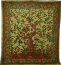 Indische Tagesdecke Lebensbaum Wandtuch Wandbehang