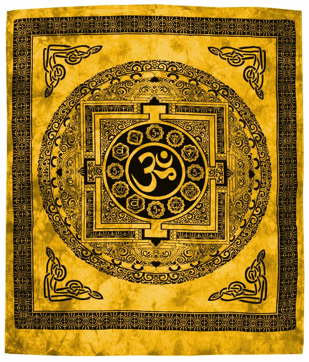 Om-Wandtuch Yantra Om Symbol Deko-Tuch