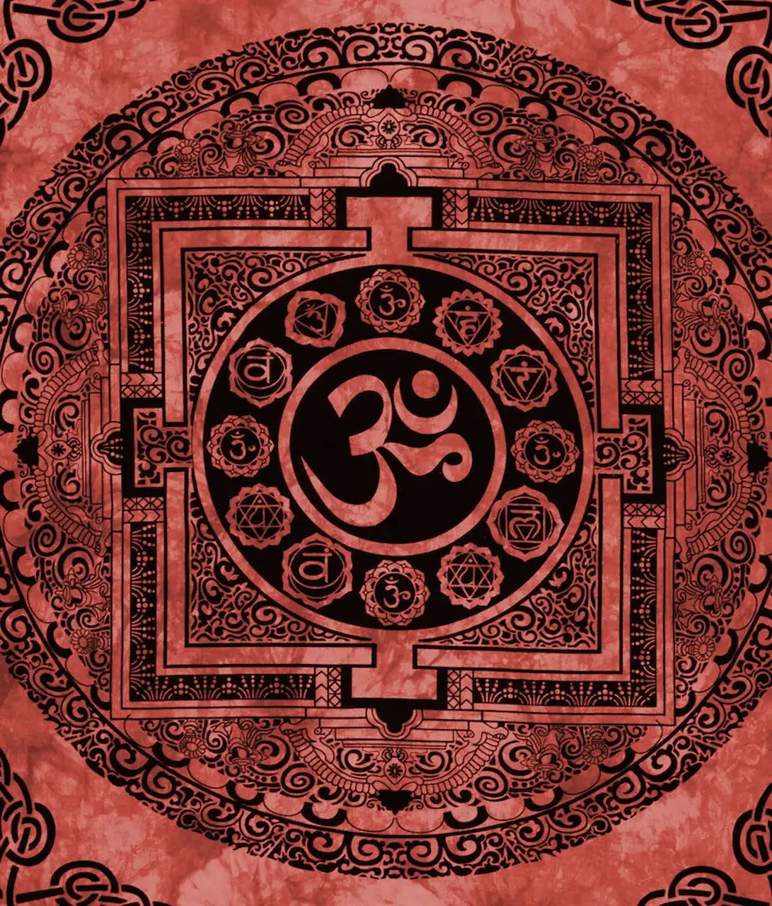 Om-Wandtuch Yantra Om Symbol Deko-Tuch