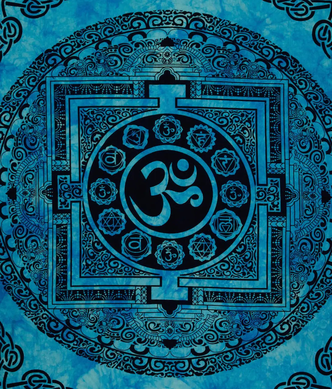 Om-Wandtuch Yantra Om Symbol Deko-Tuch