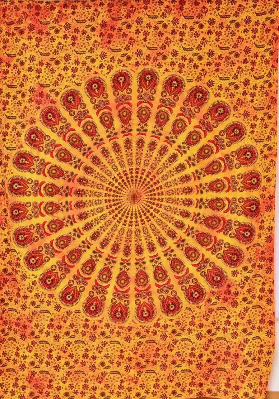 Mandala Wandtuch Single Wandbehang Tuch