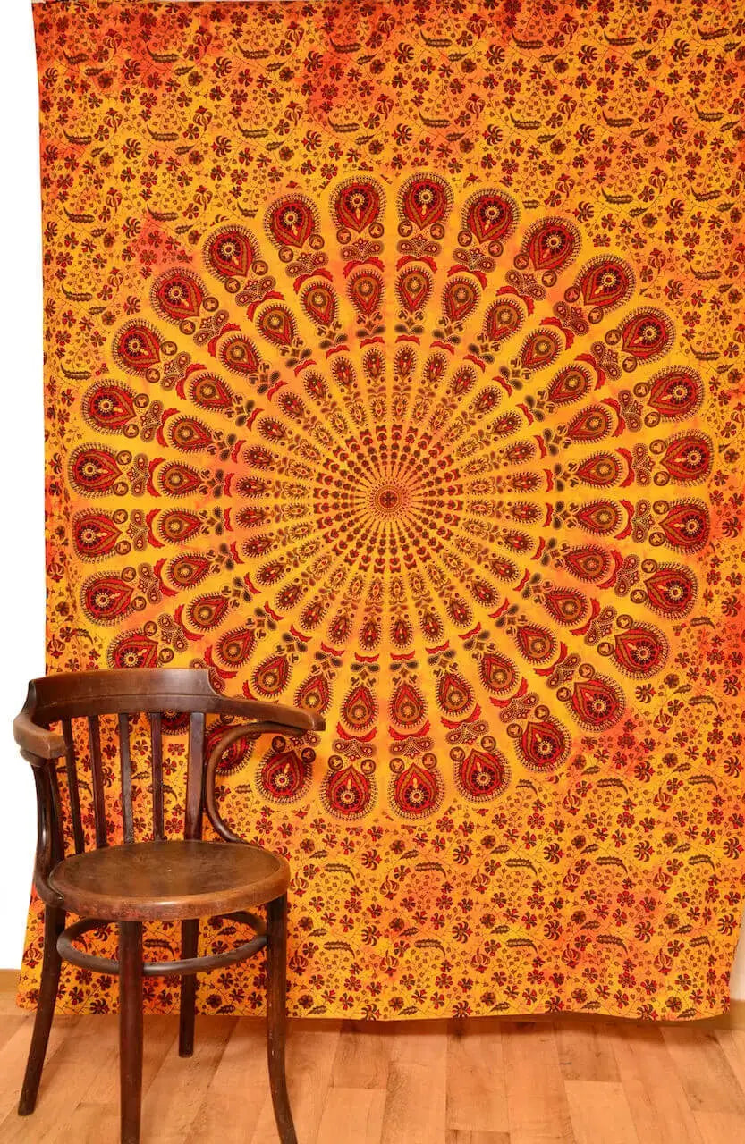 Mandala Wandtuch Single Wandbehang Tuch