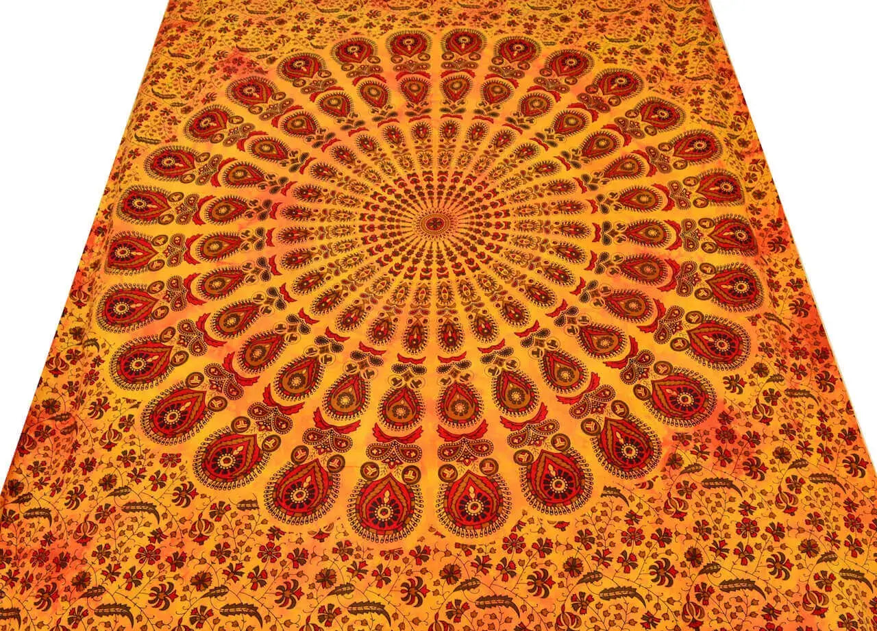 Mandala Wandtuch Single Wandbehang Tuch