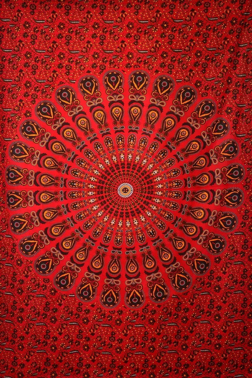 Mandala Wandtuch Single Wandbehang Tuch