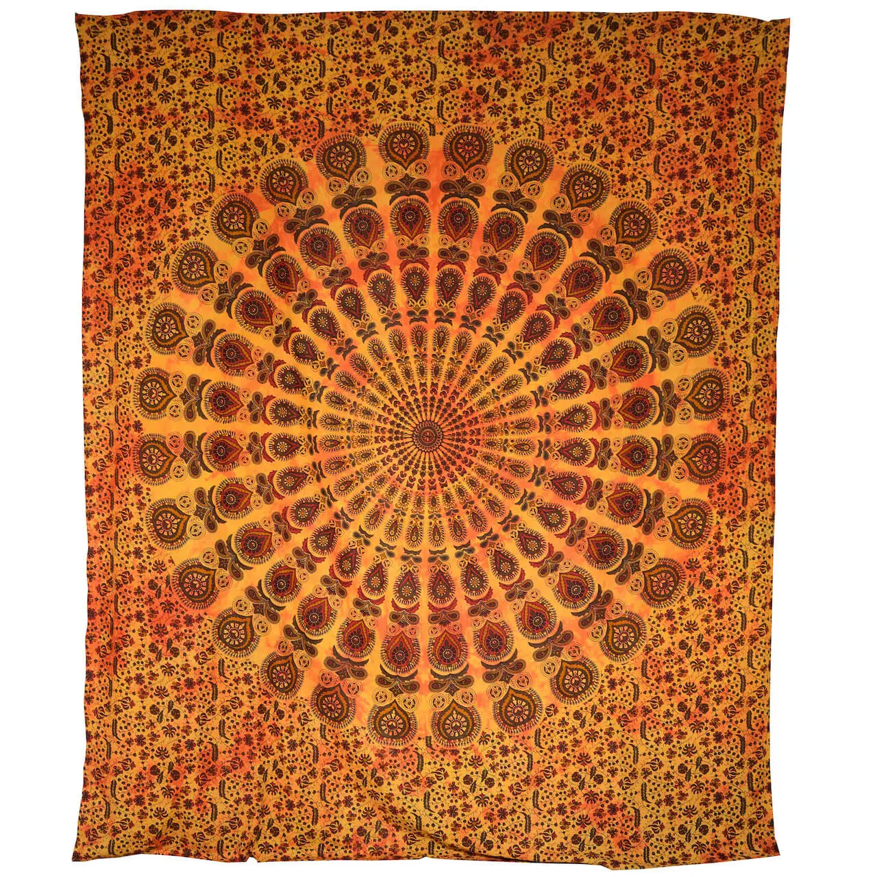 Pfauenrad Mandala Wandtuch Double Großes Tuch, Wand oder Bett
