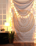 Exclusives Gold-Mandala Wandtuch indisch 150x200cm