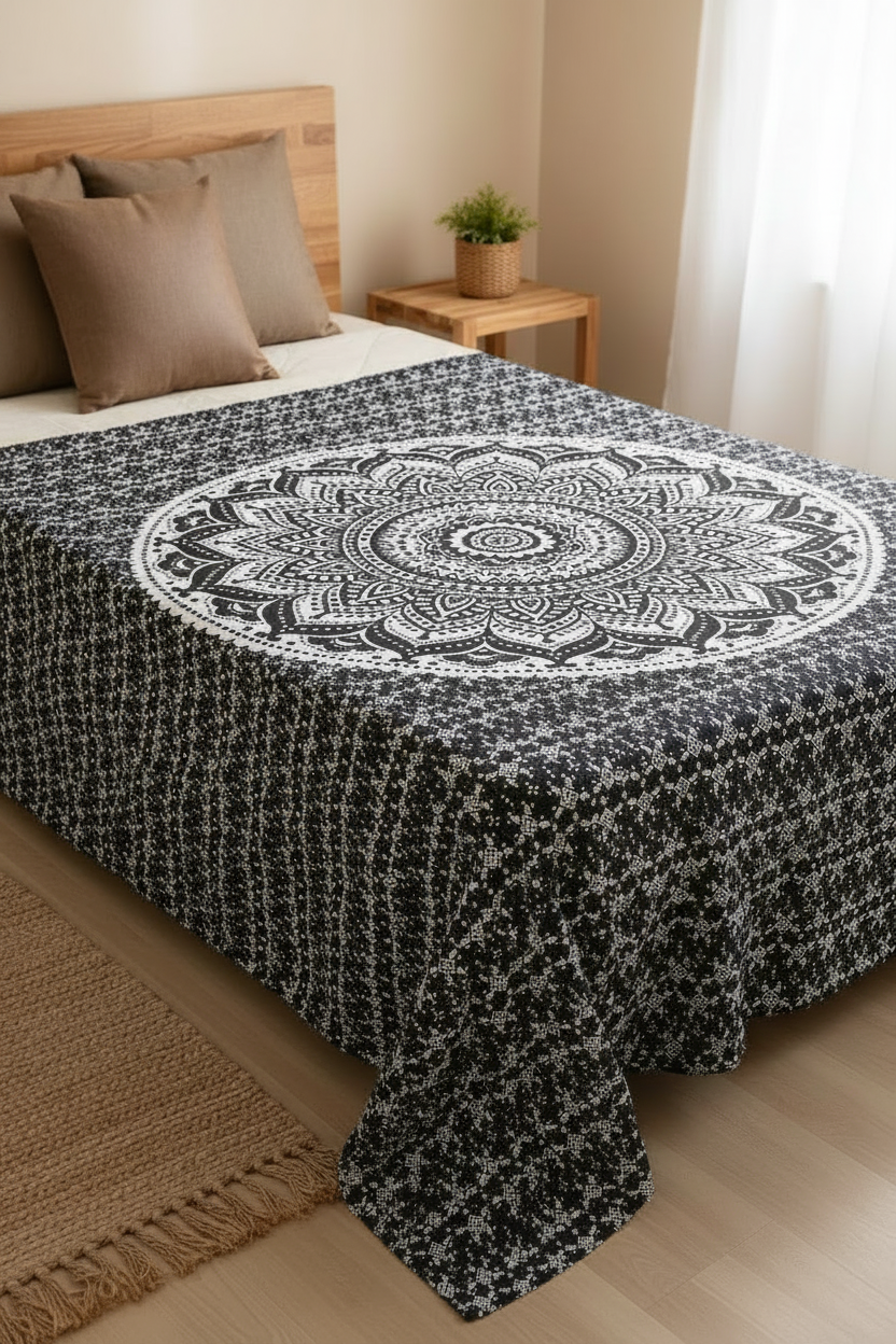 Wandbehang Single Mandala Schwarz