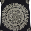 Großes Mandala Wandtuch Schwarz Off-White – Boho & Ethno Deko