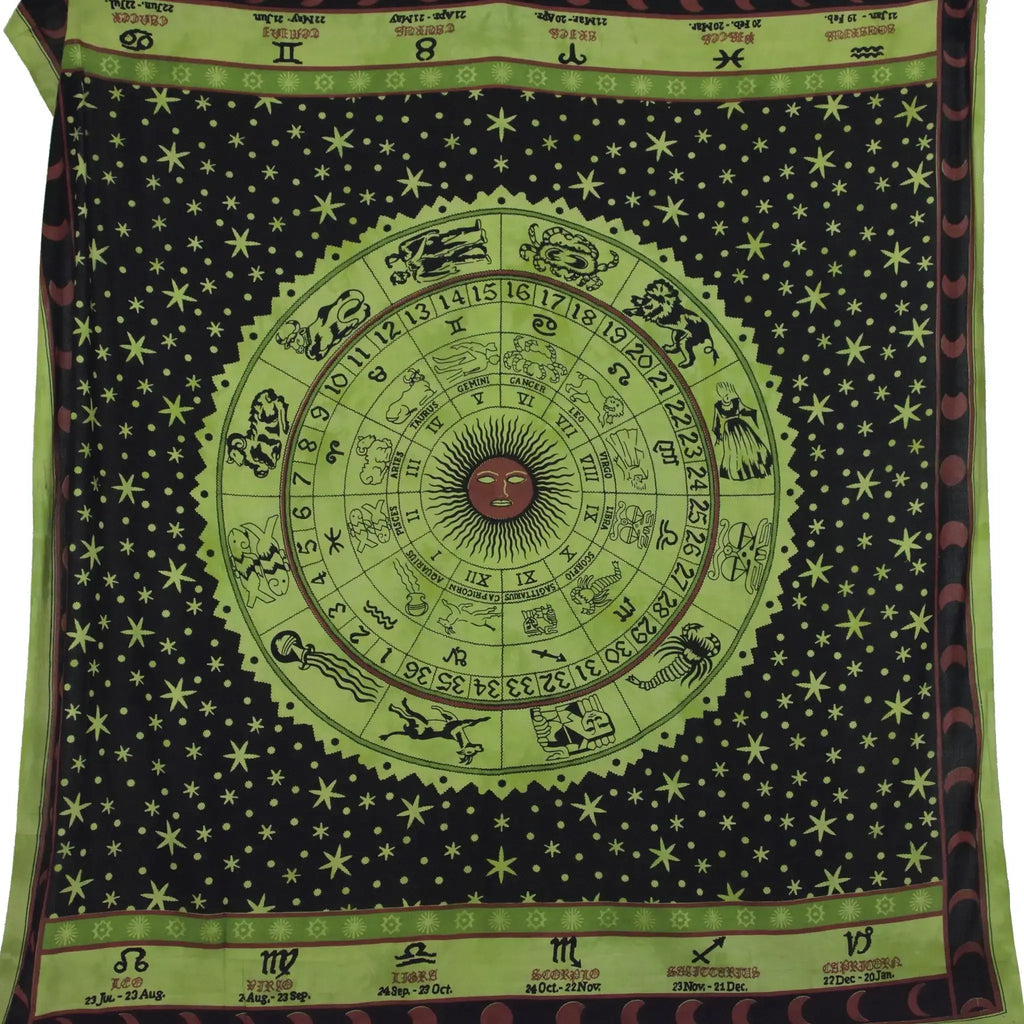 Wandtuch Sonne im Tierkreis – Astrologische Sternzeichen