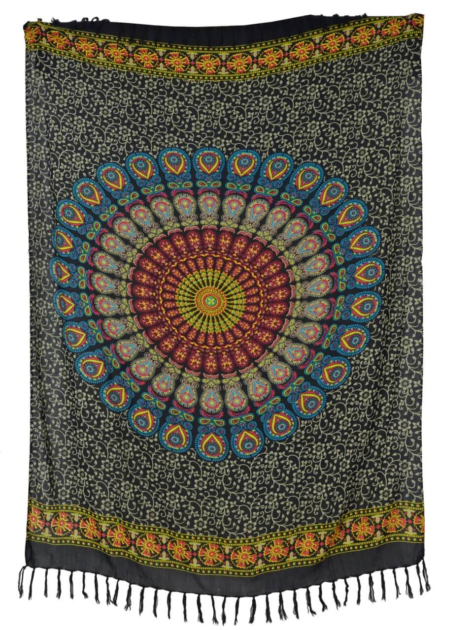 Sarong Mandala Pfauenrad