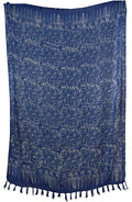 Sarong mit floralen Ranken Blau