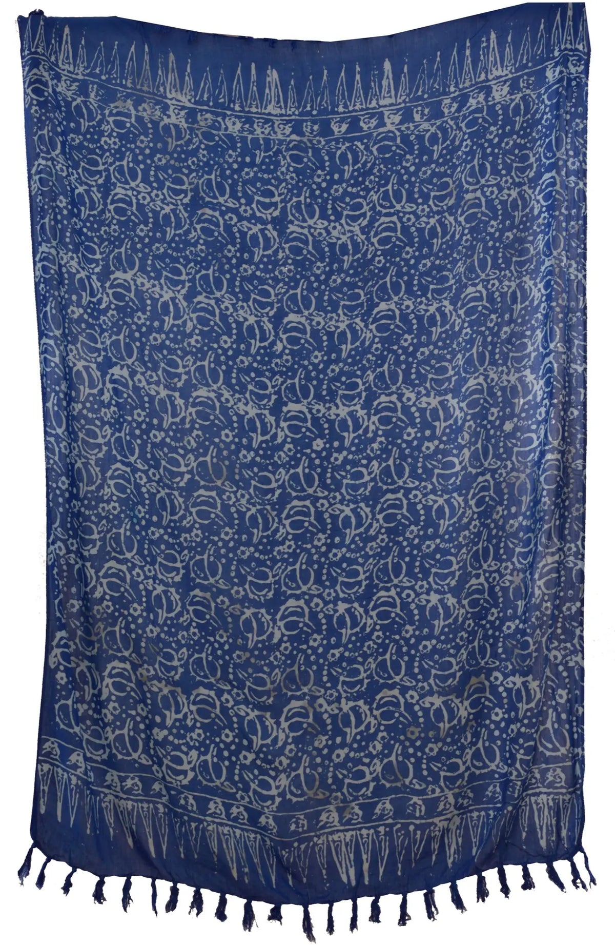 Sarong mit floralen Ranken Blau