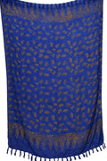Dunkelblauer Schildkröten Sarong Lunghi Pareo Tuch