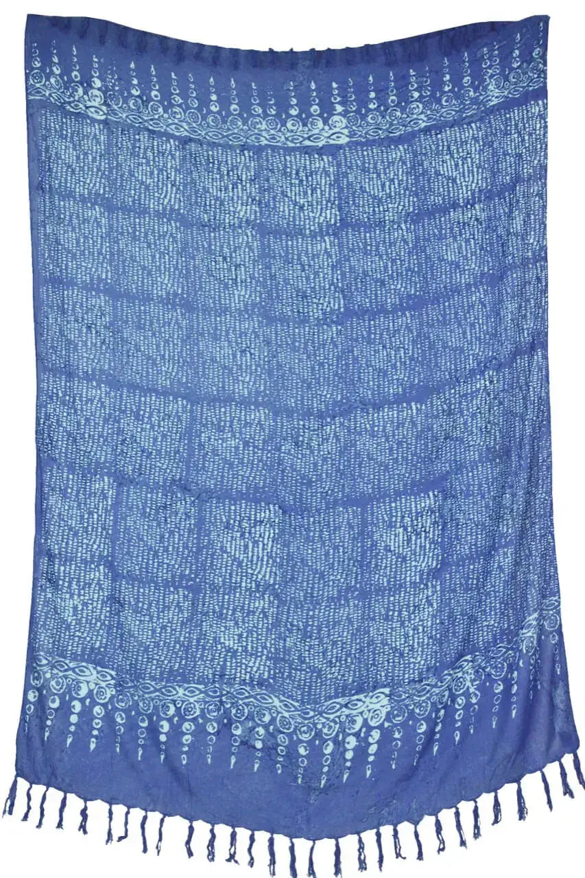Hellblauer Batik Sarong Lunghi Pareo Tuch
