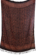 Terracotta Sarong mit Blumen Batik
