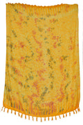 Oranger Sarong Lunghi Blaetter Ranken Pareo Tuch