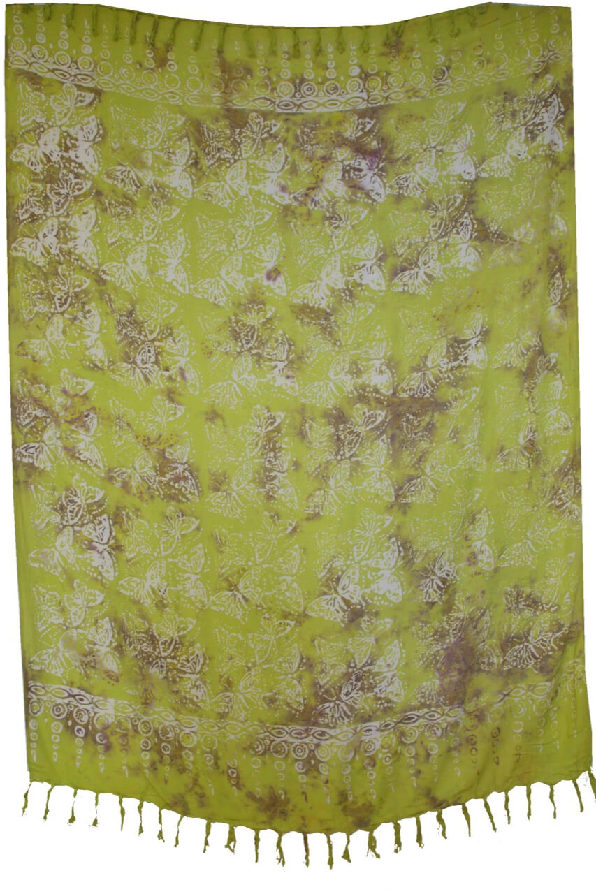 Sarong Tuch mit Schmetterlingen Lunghi Pareo Tuch