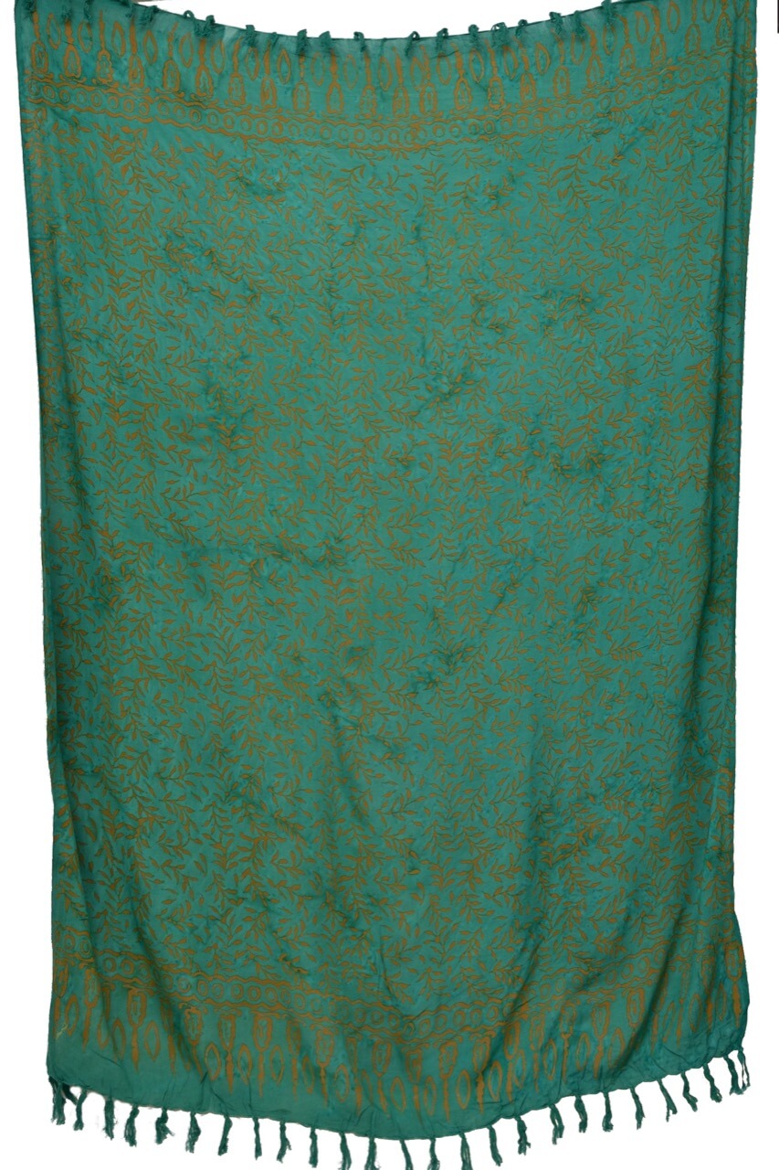 Sarong grün gemustert Lunghi Pareo Tuch
