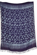 Sarong Hellblau mit Geckos Lunghi Pareo Tuch
