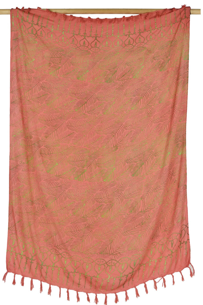 Oranger Sarong Batik Palmwedel-Motiv Pareo Lunghi