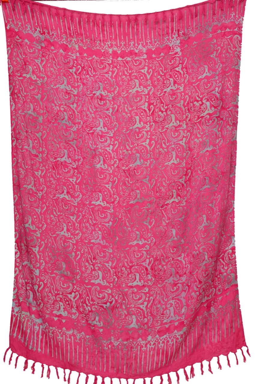 Sarong Rot Tuerkis Batik Lunghi Pareo Tuch