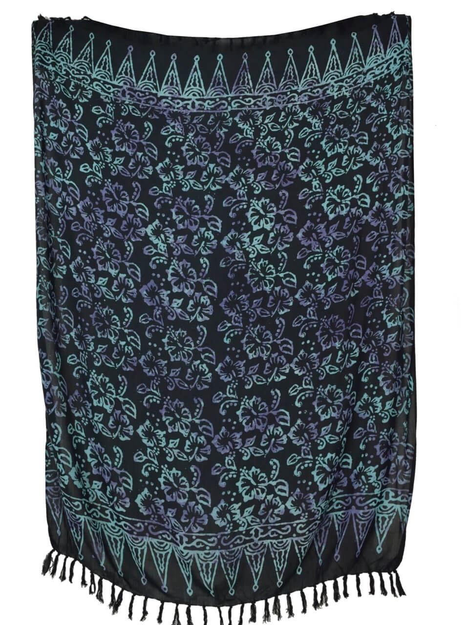 Hibiscus Blüten Batik Sarong Lunghi Pareo Tuch