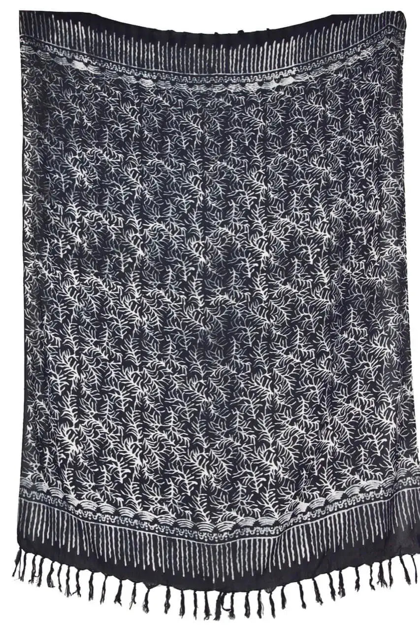 Sarong Schwarz Weiss Lunghi Pareo Tuch