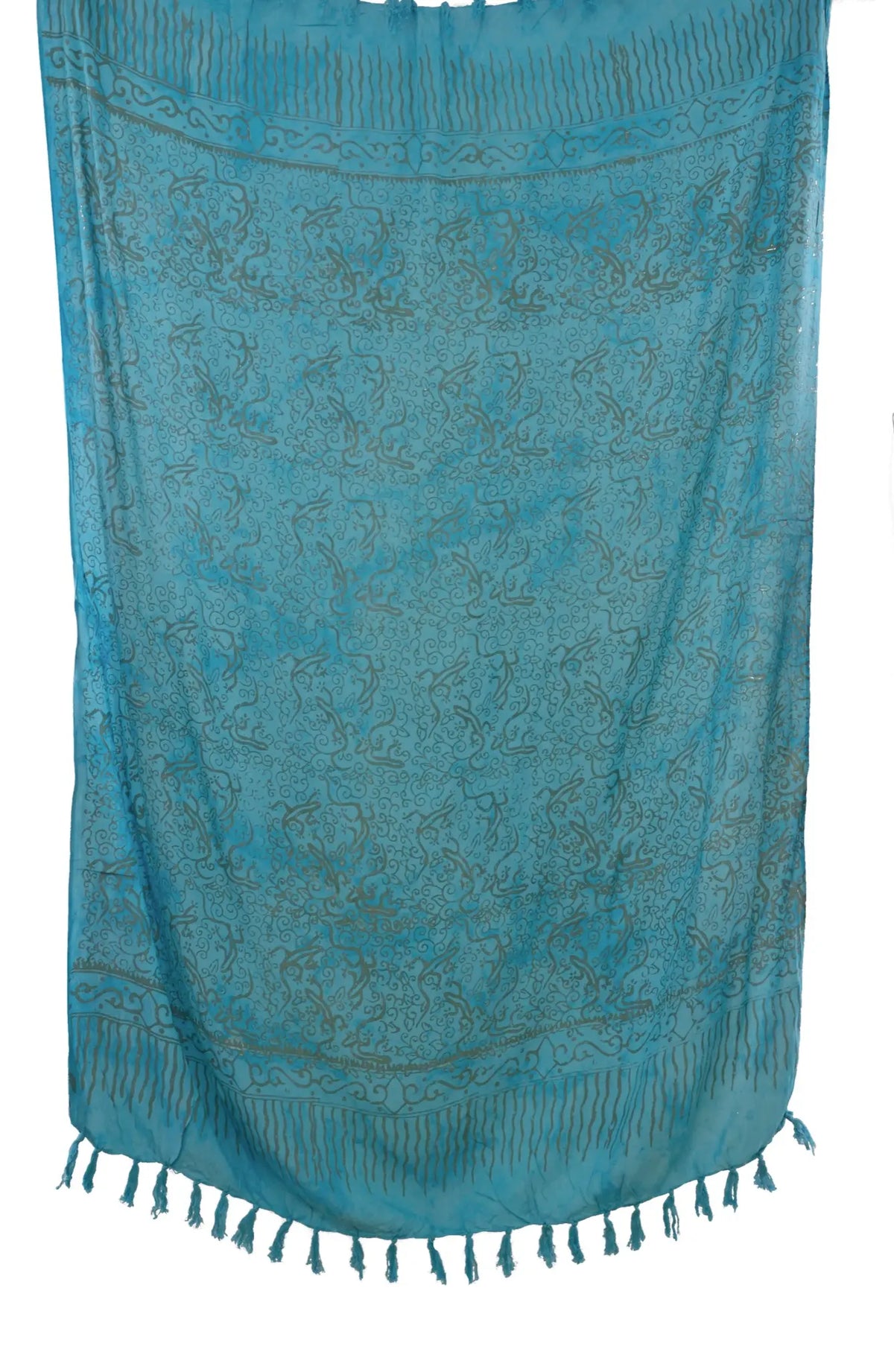 Sarong mit Batik-Geckos