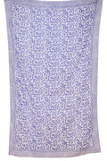 Blumenranken Sarong Baumwolle Blau Weiss Lunghi, Pareo