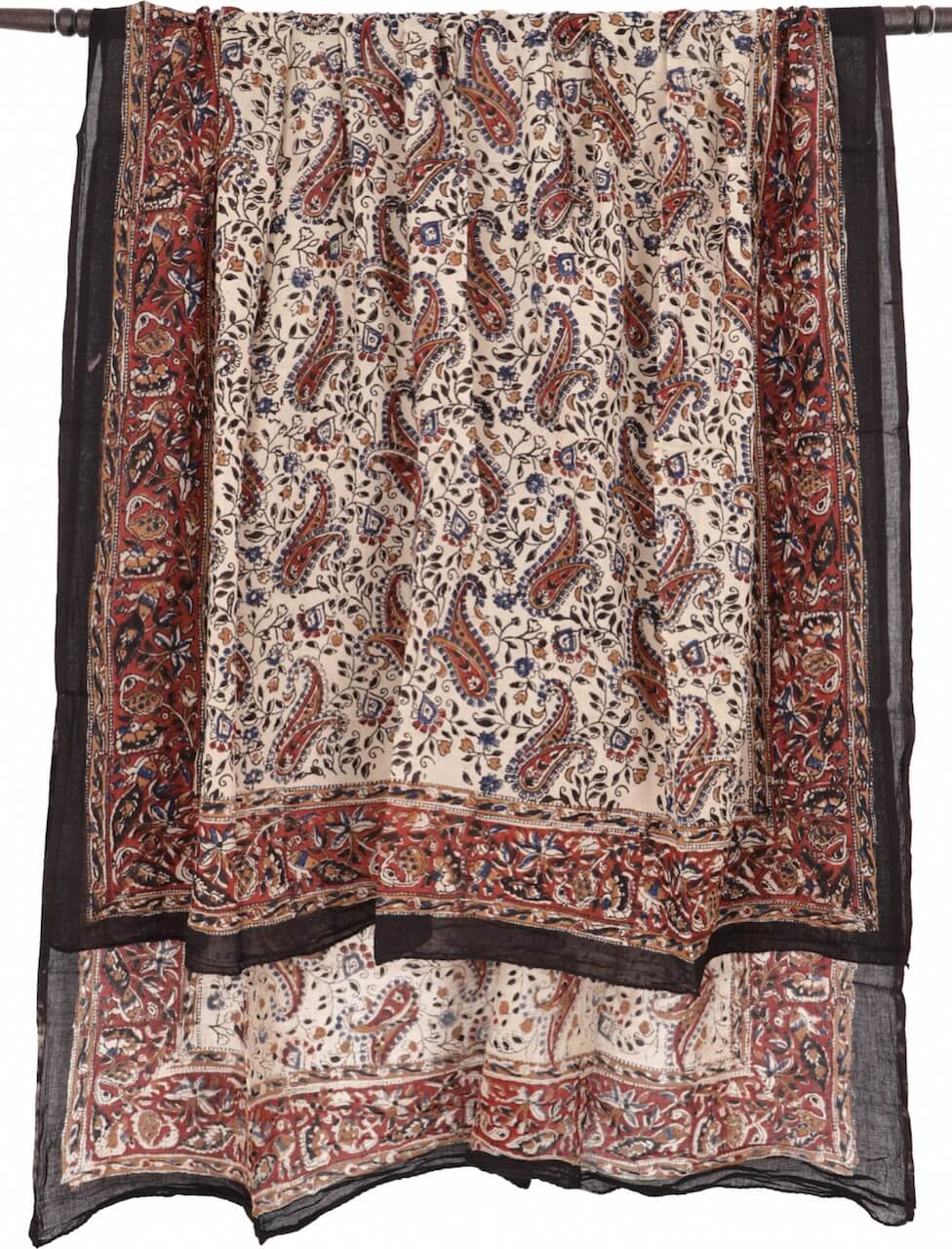 Sarong beige paisley Lunghi Pareo Tuch